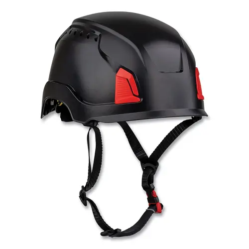 Traverse Industrial Climbing Helmet, HDPE, Vented, Black Traverse Industrial Climbing Helmet, HDPE, Vented, Black