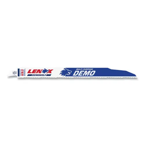 DEMOWOLF Reciprocating Saw Blade, 12 in L, 0.05 in W, 1 in H, 10 TPI, 25 Pk - pack of 25 DEMOWOLF Reciprocating Saw Blade, 12 in L, 0.05 in W, 1 in H, 10 TPI, 25 Pk - pack of 25