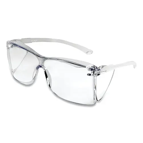 Guest-Gard  Series Protective Eyewear Safety Glasses, Clear Lens, Polycarbonate, Clear Frame
