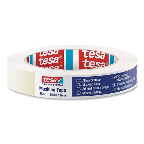 4325 Industry General Purpose Masking Tape, 19 mm W x 50 m L, Natural - pack of 96 4325 Industry General Purpose Masking Tape, 19 mm W x 50 m L, Natural - pack of 96