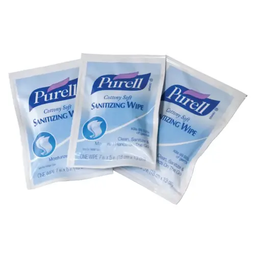Cottony Soft Hand Sanitizing Wipes, Individually Wrapped , 5 in W x 7 In L, 1000 Wipes in Bulk, Alcohol Odor White Cottony Soft Hand Sanitizing Wipes, Individually Wrapped , 5 in W x 7 In L, 1000 Wipes in Bulk, Alcohol Odor White