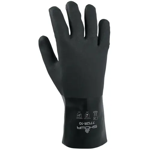 Black Knight  PVC Gloves, Large, Black