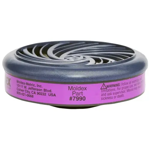 P100 Particulate Filter Cartridge for 7000/7800/9000 Series Respirators, Oil/Non-Oil Based Particulate Aerosols, Magenta Pair