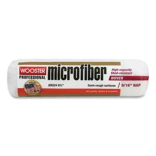 9 1/2" MICROFIBER 9/16"NAP ROLLER COVER - pack of 12 9 1/2" MICROFIBER 9/16"NAP ROLLER COVER - pack of 12