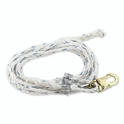 Verticle Lifeline, 150 ft, Steel Snap Hook, 310 lb