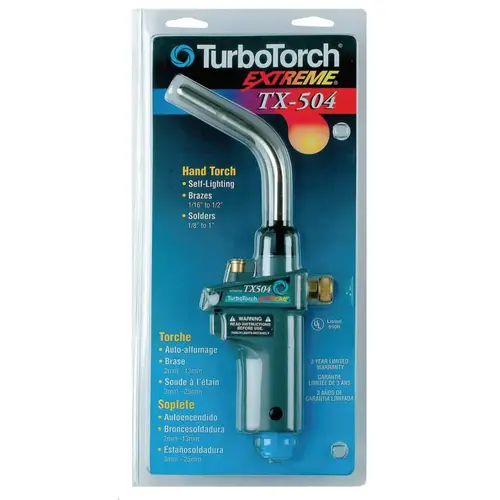 Extreme  TX500 Series Self-Igniting Swirl Hand Torch, TX-500 ProPak, MAPP /Propane, Includes TX-503 and TX-504 Tips