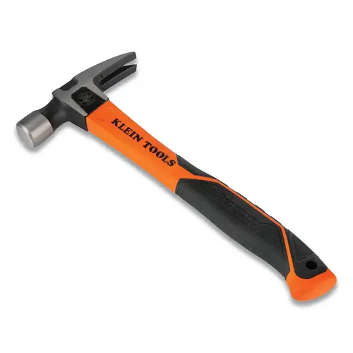 Heavy Duty Electrician's Hammer, Forged Steel, Fiberglass Hammer, 14 in, 20 oz Black/Orange Heavy Duty Electrician's Hammer, Forged Steel, Fiberglass Hammer, 14 in, 20 oz Black/Orange
