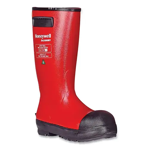 Electrigrip  Dielectric Boot, Size 14, 15 in H, Vulcanized Rubber, Red/Black Pair