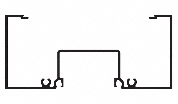 CRL-U.S. Aluminum 133111 Clear Anodized Vertical Jamb/Head - 21'-2" Stock Length