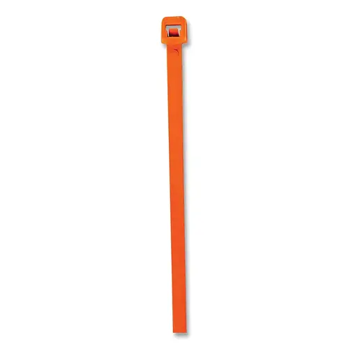 General Purpose Cable Tie, 50 lb Tensile Strength, 14.6 in L, Orange, 100 EA/BG - pack of 100 General Purpose Cable Tie, 50 lb Tensile Strength, 14.6 in L, Orange, 100 EA/BG - pack of 100