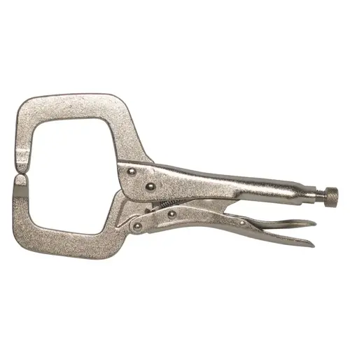 Locking C-Clamp, 2.625 in Throat Depth, 11 in OAL, Chrome, 3-3/4 in Opening Size Locking C-Clamp, 2.625 in Throat Depth, 11 in OAL, Chrome, 3-3/4 in Opening Size