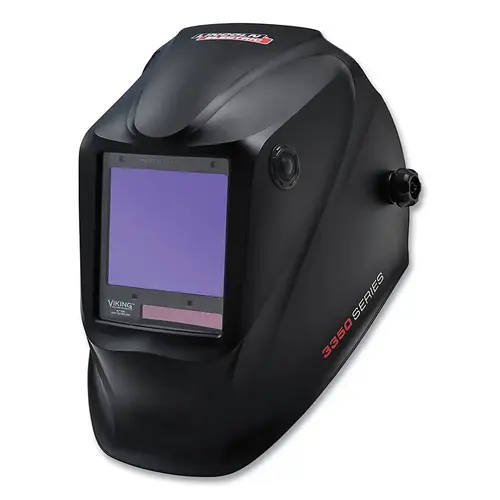 VIKING 3350 Series Welding Helmet, Shade 5 to 13, Black, 3.74 in x 3.34 in Window VIKING 3350 Series Welding Helmet, Shade 5 to 13, Black, 3.74 in x 3.34 in Window