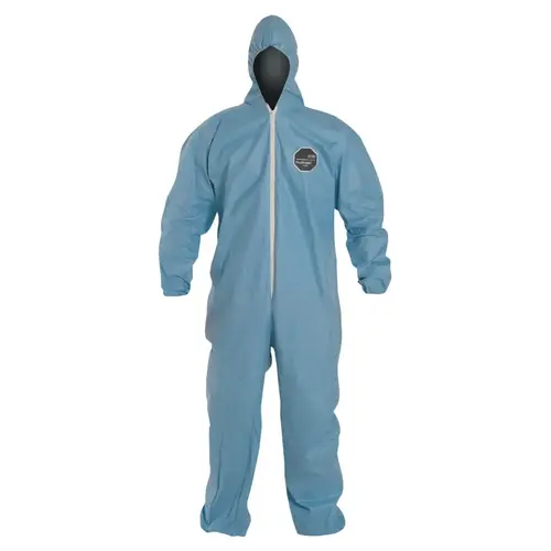 ProShield 6 SFR Coveralls with Attached Hood, Blue, Large - pack of 25 ProShield 6 SFR Coveralls with Attached Hood, Blue, Large - pack of 25