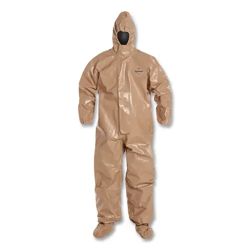 Tychem 5000 Coverall, With Boot Flaps, Tan, 5X-Large - pack of 6 Tychem 5000 Coverall, With Boot Flaps, Tan, 5X-Large - pack of 6