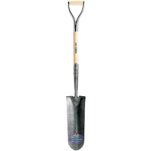 J-450  Series PONY  Shovel, 5.5 in W x 16 in L Blade, 27 in L Armor D-Grip, White Ash, Drain Spade