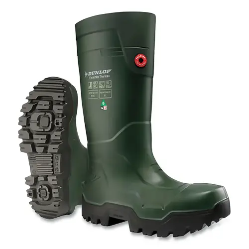 FieldPRO Thermo+ Rubber Boots, Size 11, Green Pair
