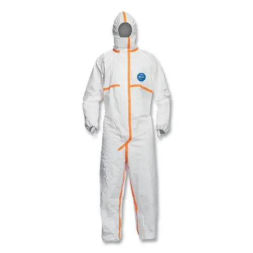 Tyvek 800 Coverall, Taped Seams, Attach Hood, Elastic Wrists and Ankles, Storm Flap, White, X-Large - pack of 25 Tyvek 800 Coverall, Taped Seams, Attach Hood, Elastic Wrists and Ankles, Storm Flap, White, X-Large - pack of 25