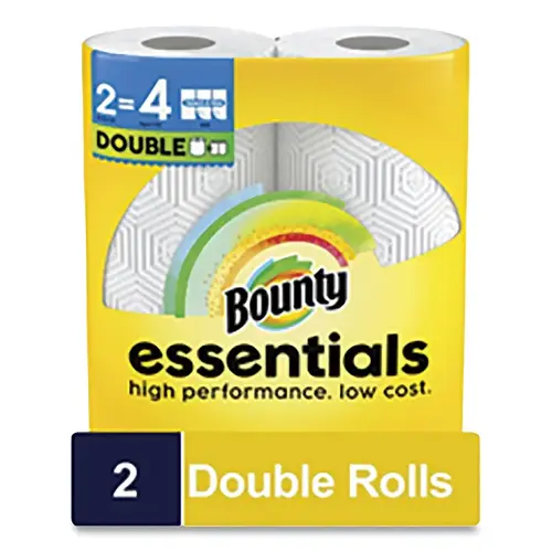 Essentials Kitchen Roll Paper Towel, 2-Ply, 6 in W x 11 in L, 108 Sheets/Roll White - pack of 8