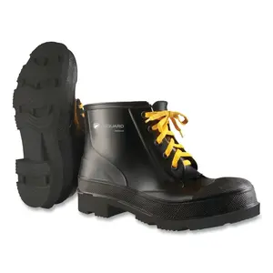 OnGuard 8660400.08 Monarch Steel Toe Ankle Boots, Size 8, Polyester/PVC, Black Pair