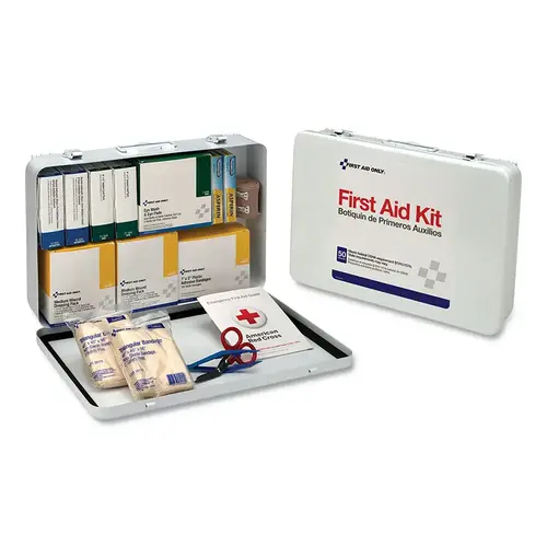 50 Person Industrial First Aid Kits, Weatherproof Steel Case 50 Person Industrial First Aid Kits, Weatherproof Steel Case