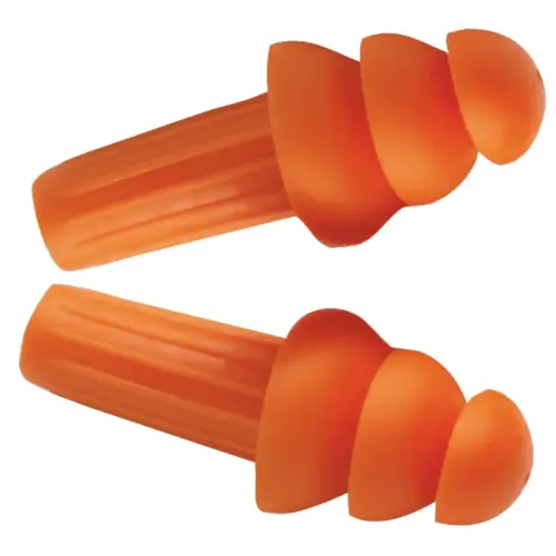 H20 Reusable Earplugs, TPE, Orange, Uncorded - 2 per pack x100 packs