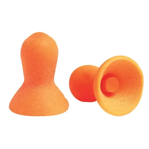 Quiet Reusable Earplugs, Foam, Orange, Uncorded - 2 per pack x100 packs