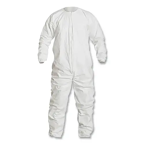 Tyvek  IsoClean  Coveralls with Zipper, Bound, Sterile, White, Medium - pack of 25