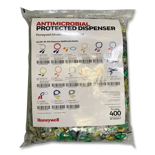 Earplug Dispenser Refill, MAXIMUM LITE Low-Pressure Foam, 30 dB, Green Earplug Dispenser Refill, MAXIMUM LITE Low-Pressure Foam, 30 dB, Green