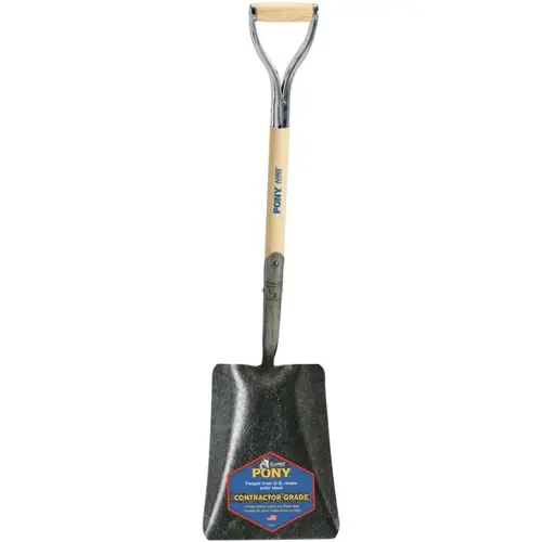 J-450  Series PONY  Shovel, 9.75 in W x 12 in L Blade, 27 in L Armor D-Grip , White Ash, Transfer Shovel