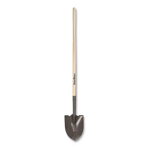 Round Point Shovel, 9.25 in L x 7.375 in W Blade, 48 in Hardwood Straight Handle - pack of 6
