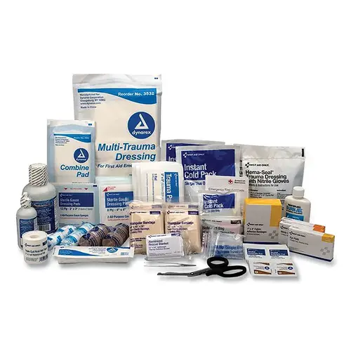 First Responder Kit, Refill Pack, 151 Pc., With Fabric Case First Responder Kit, Refill Pack, 151 Pc., With Fabric Case