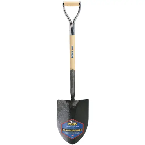 J-450 Series PONY Shovel, 8.75 in W x 11.5 in L Blade, 27 in L Armor D-Grip, White Ash, Digging Shovel J-450 Series PONY Shovel, 8.75 in W x 11.5 in L Blade, 27 in L Armor D-Grip, White Ash, Digging Shovel