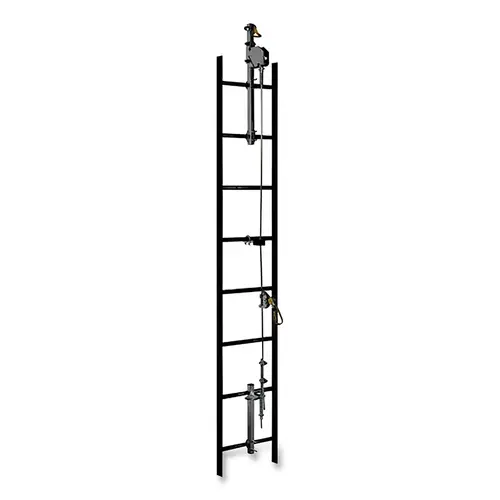 Lad-Saf  Cable Vertical Safety System Bracketry, Rung, 2 User, Stainless Steel