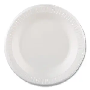 Dart Container Corporation 10PWQ Quiet Classic  Laminated Foam Dinnerware, 10-1/4 in, White - pack of 4