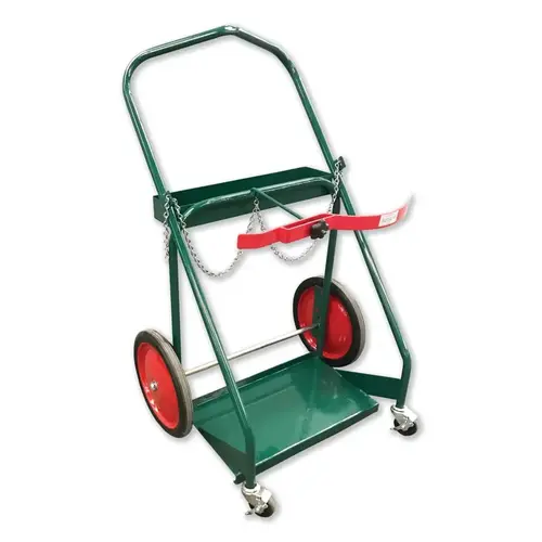 3N1 Dual Cylinder Cart, Large, 32 in OD W x 47 in H, 14 in Solid Rubber BB Wheels, 3 in dia Rubber/Swivel Casters Green 3N1 Dual Cylinder Cart, Large, 32 in OD W x 47 in H, 14 in Solid Rubber BB Wheels, 3 in dia Rubber/Swivel Casters Green