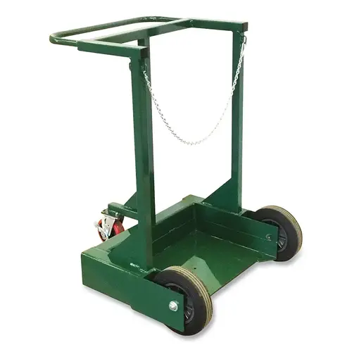 Liquid Cylinder Cart, 43 in H x 28 in W x 32 in D, 10 in Solid Rubber Wheels, Fits Up to 21 in dia Cyl Green Liquid Cylinder Cart, 43 in H x 28 in W x 32 in D, 10 in Solid Rubber Wheels, Fits Up to 21 in dia Cyl Green