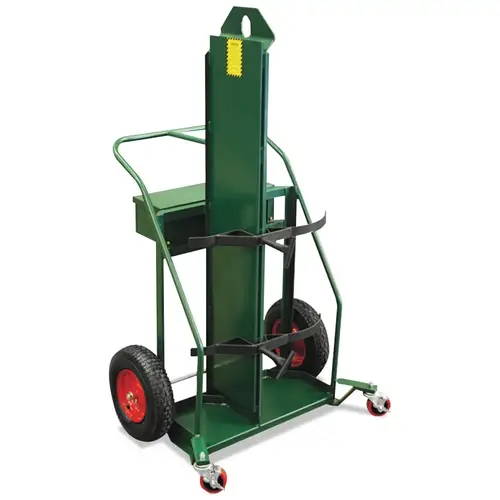 Patented Load-N-Roll Cylinder Carts with Built in Firewall, Rubber Wheels Green Patented Load-N-Roll Cylinder Carts with Built in Firewall, Rubber Wheels Green
