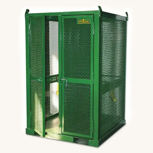 Firewall Cylinder Cages, Holds 16 Cylinders, 50 in x 79 in Green Firewall Cylinder Cages, Holds 16 Cylinders, 50 in x 79 in Green
