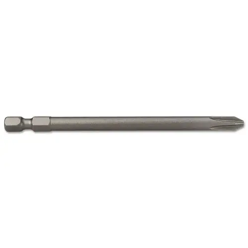 Phillips Screwdriver Insert Bit: #2 Point, 1/4" Drive, 1" OAL