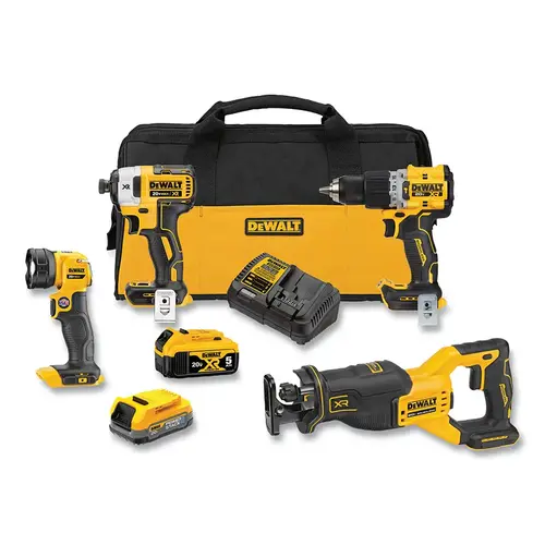 20V MAX* XR  Brushless 4-Tool Combo Kit with POWERSTACK  Battery, 20 V, 3250 RPM