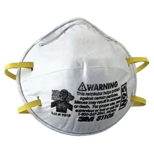 N95 Particulate Respirator, Half Facepiece, Two Fixed Straps, Non-Oil Particles, White - pack of 20 N95 Particulate Respirator, Half Facepiece, Two Fixed Straps, Non-Oil Particles, White - pack of 20