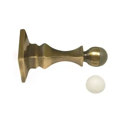 3-1/2" Baseboard Door Bumper Solid Brass Lifetime Brass Finish PVD 3-1/2" Baseboard Door Bumper Solid Brass Lifetime Brass Finish PVD