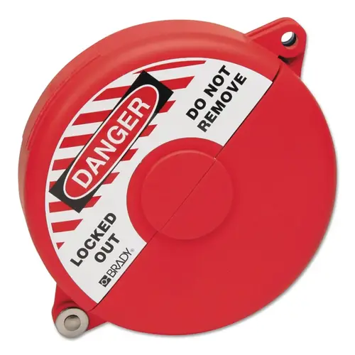 Gate Valve Lockouts, 2 1/2 in - 5 in Handle Size, Red Gate Valve Lockouts, 2 1/2 in - 5 in Handle Size, Red