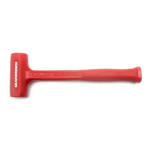One-Piece Standard Head Dead Blow Hammers, 0.565 lb Head, 0.87 in Face Red One-Piece Standard Head Dead Blow Hammers, 0.565 lb Head, 0.87 in Face Red
