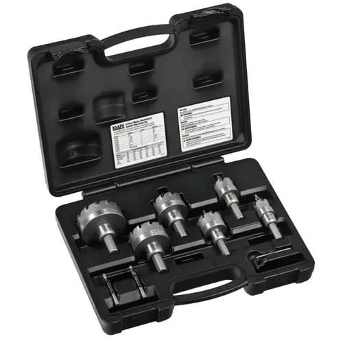 8-Piece Master Electrician's Carbide Hole Cutter Sets, 7/8 in-2 1/2 in Cut Diam. 8-Piece Master Electrician's Carbide Hole Cutter Sets, 7/8 in-2 1/2 in Cut Diam.