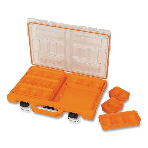 MODbox Compontent Box, Short, Full Width, 8 Compartments, 22 in L x 17 in W x 2.9 in H, Orange MODbox Compontent Box, Short, Full Width, 8 Compartments, 22 in L x 17 in W x 2.9 in H, Orange