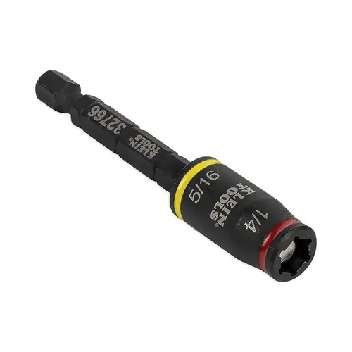 Impact Flip Socket Set, Hex, 1/4 in, 5/16 in Sockets, 3 in Shaft, No Handle - pack of 36