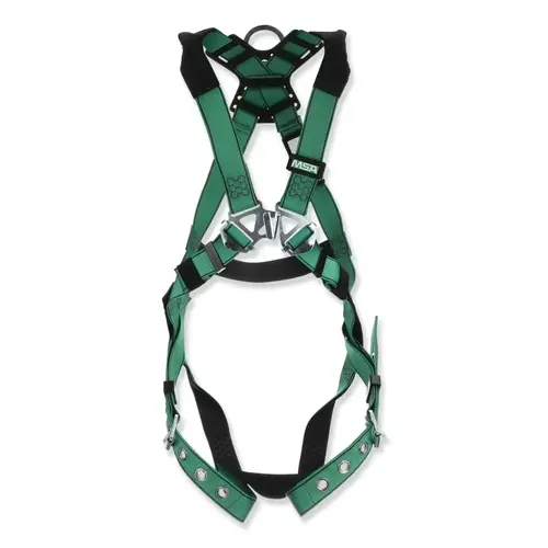 V-FORM Full-Body Harness, Back/Chest D-Rings, X-Large, Standard Quick-Fit Chest/Tongue Leg Buckles Green V-FORM Full-Body Harness, Back/Chest D-Rings, X-Large, Standard Quick-Fit Chest/Tongue Leg Buckles Green