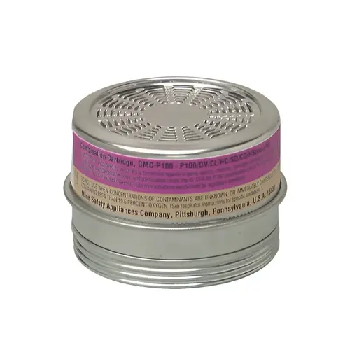 Comfo Respirator Cartridge, CL/CD//HC//HS/Particulates/SD/), Comfo Respirators, NIOSH Color Code Yellow/Magenta - pack of 6 Comfo Respirator Cartridge, CL/CD//HC//HS/Particulates/SD/), Comfo Respirators, NIOSH Color Code Yellow/Magenta - pack of 6