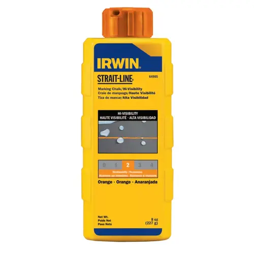 Hi-Visibility Marking Chalk, 8 oz, Hi Vis Orange